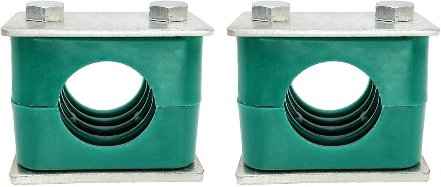 Zestaw 2 standardowych plastikowych zacisków do węży hydraulicznych o średnicy zewnętrznej 25 mm