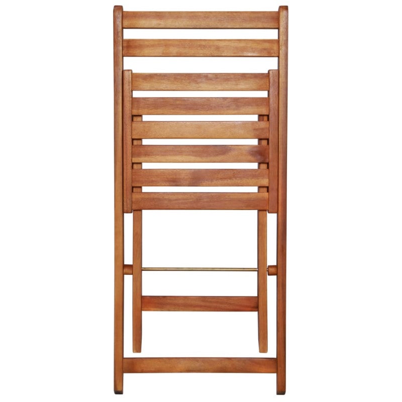 Lot de 2 Chaise de jardin pliable sans coussin vidaXL en Bois Beige - 5