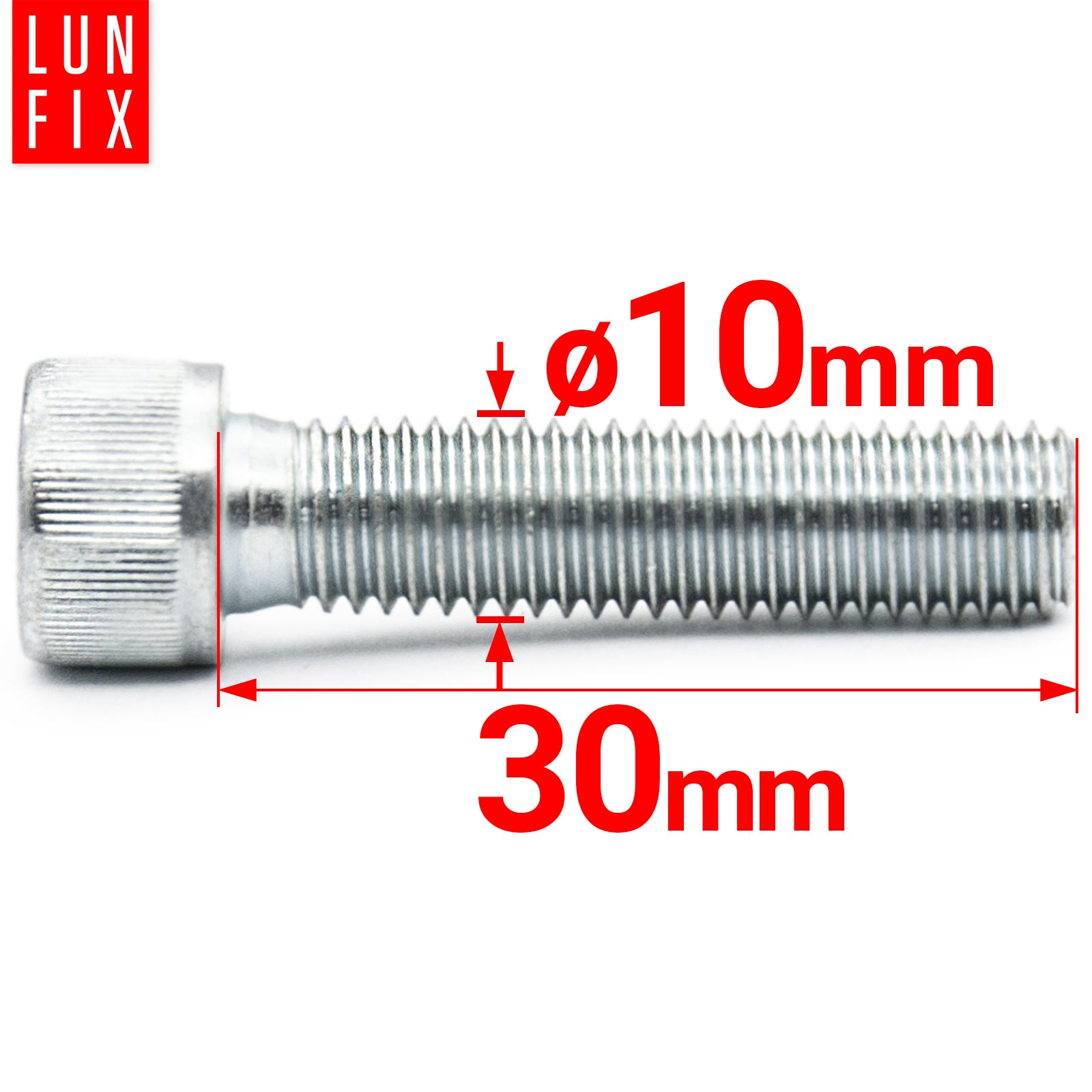 Śruba imbusowa DIN 912 M10 30 mm kl. 8.8 1kg