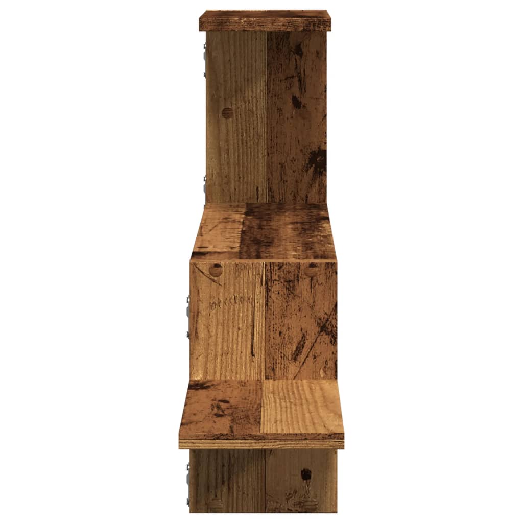 Étagère murale | Étagère flottante | Étagères de rangement vieux bois 104x15x49 cm bois d'ingénierie CFW97612 - 5
