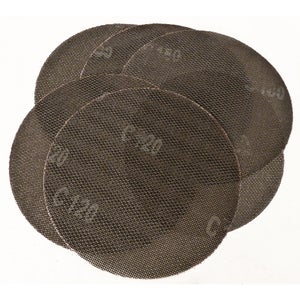 Lot De 6 Disques Abrasifs Maille 225mm - Grains A80, A120, A180 - Pour Plâtre, Peinture, Plastique