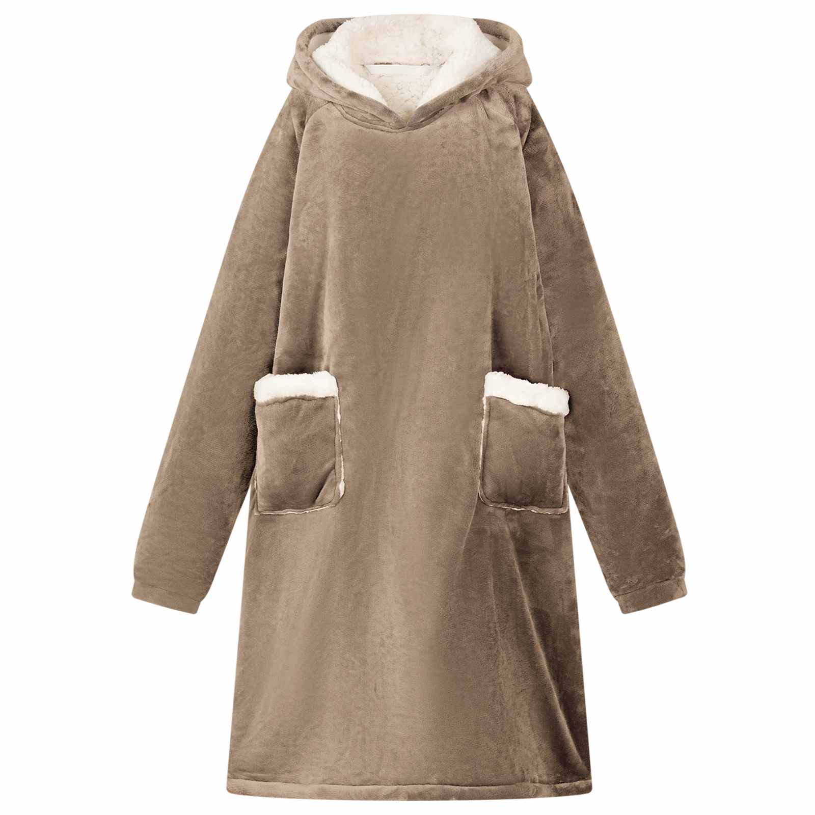Sweat  capuche couverture Camel L Polaire et flanelle | Leroy Merlin
