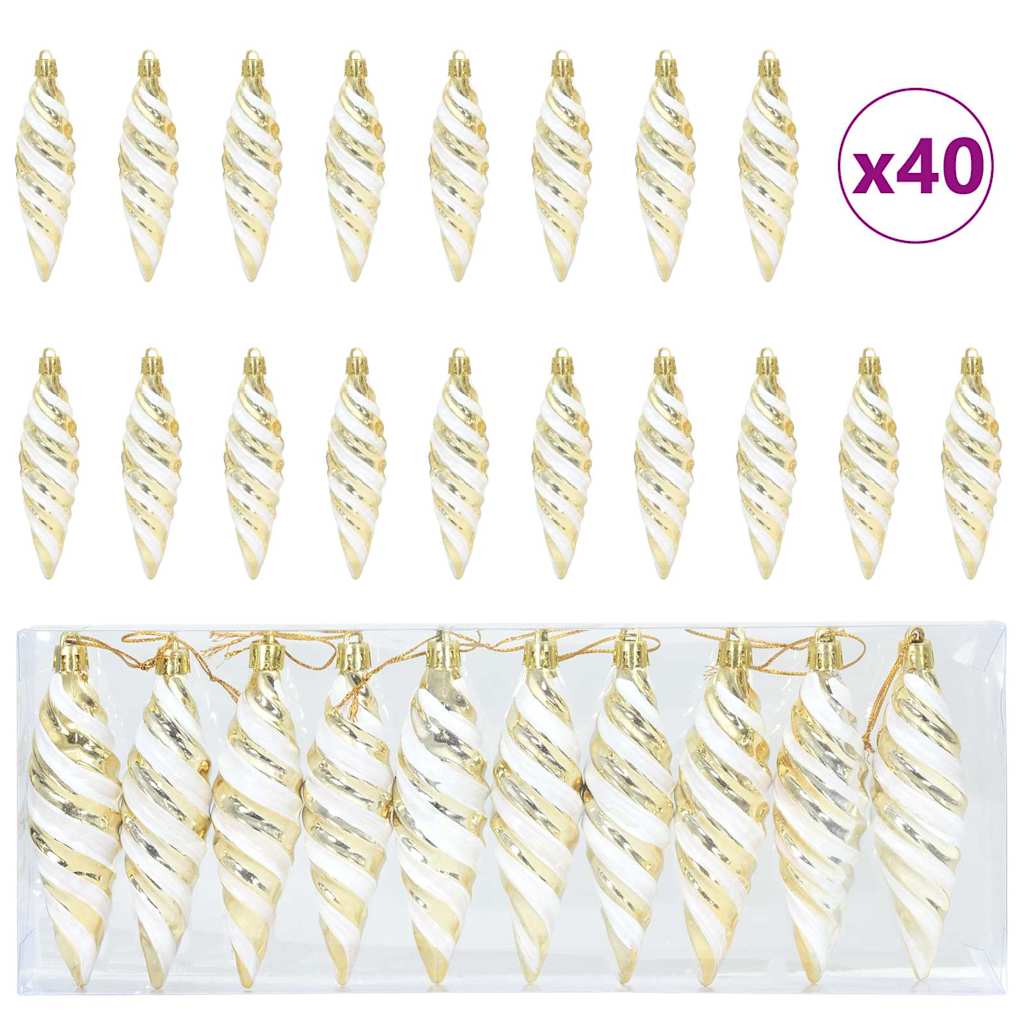Dekoracja Choinki 40 pcs złoty