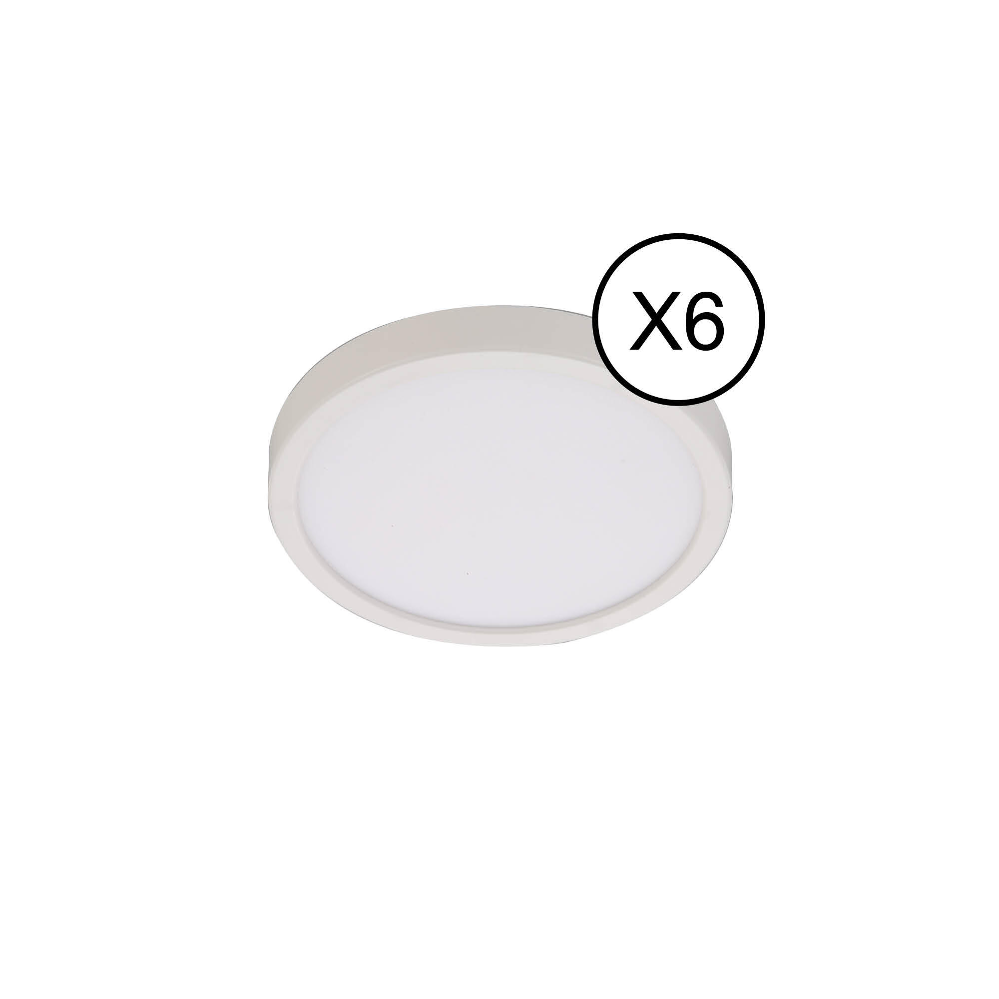 INSPIRE - Zestaw 6 Reflektorów Punktowych SANOA L Ø22,8 cm - LED 2500 lm - Ściemnianie 50/100% - 2700K/4000K - Biały