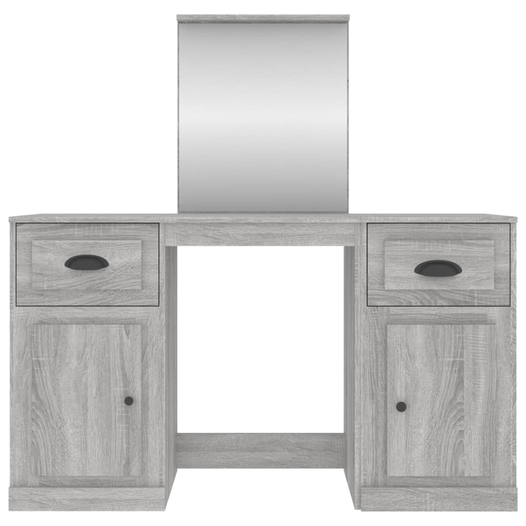 Toilette di design con specchio 130 x 50 x 132,5 cm sonoma grigio 02_0006316 - 2