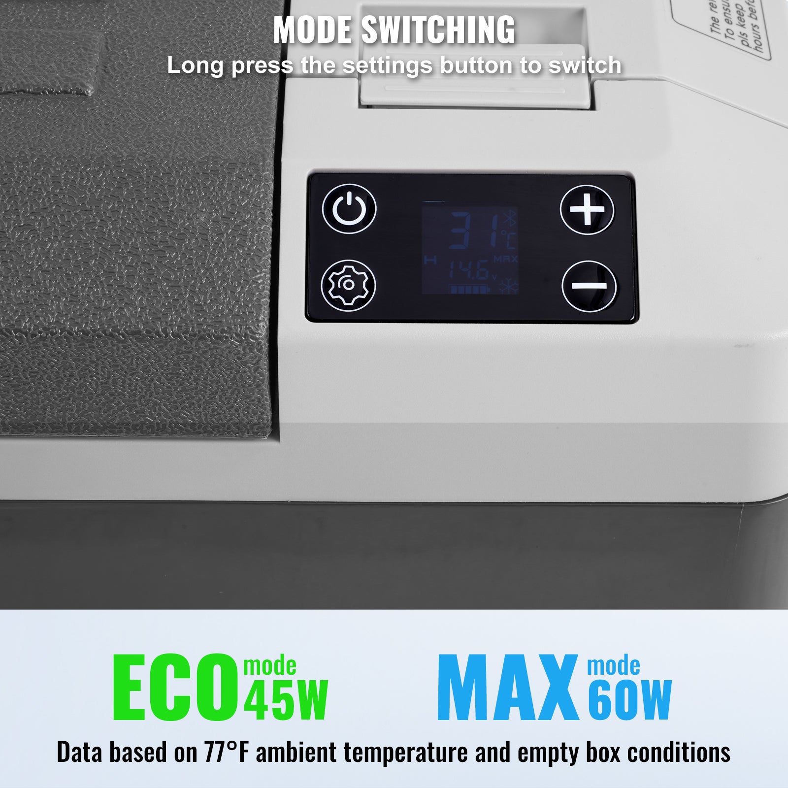 Réfrigérateur Portable VEVOR à Compression 25 L,Mini Frigo Voiture 12/24 V CC 100-240 V CA,Glacière à Zone Unique, -20 °C à 20 °C Température Réglable - 5