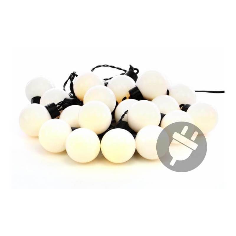 Guirlande Lumineuse Guinguette Blanc chaud 10m 20 globes led Pas cher Lotti - 3