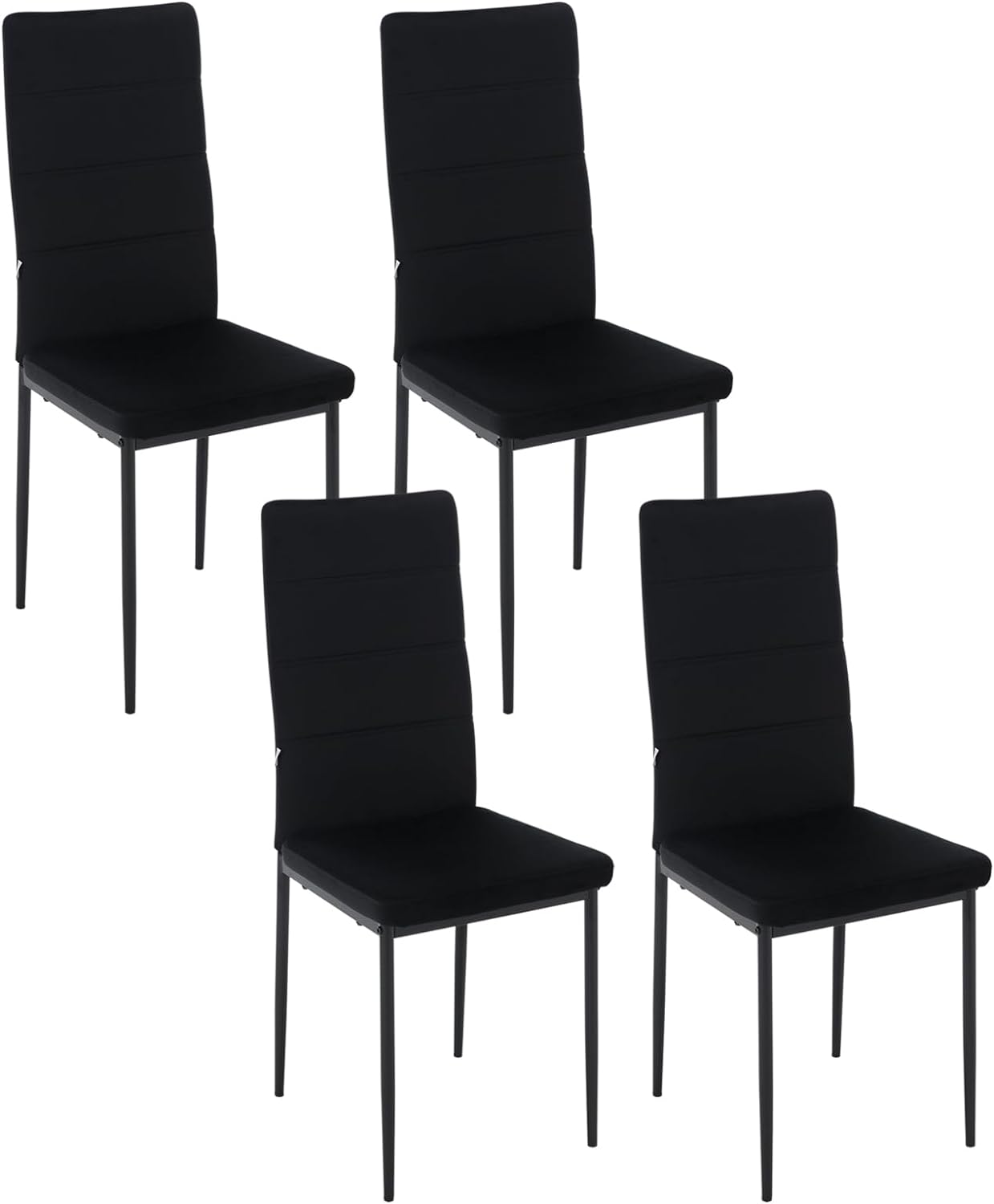 Lot de 4 Chaise Salle à Manger en Velours + Métal WOLTU, Chaise Cuisine ...