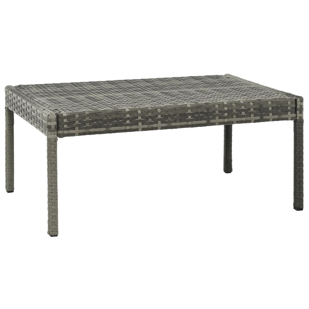 Salon de jardin 3 pcs | Mobilier d'Extérieur | Ensemble de Table et chaises avec coussins Résine tressée Gris222434 - 5
