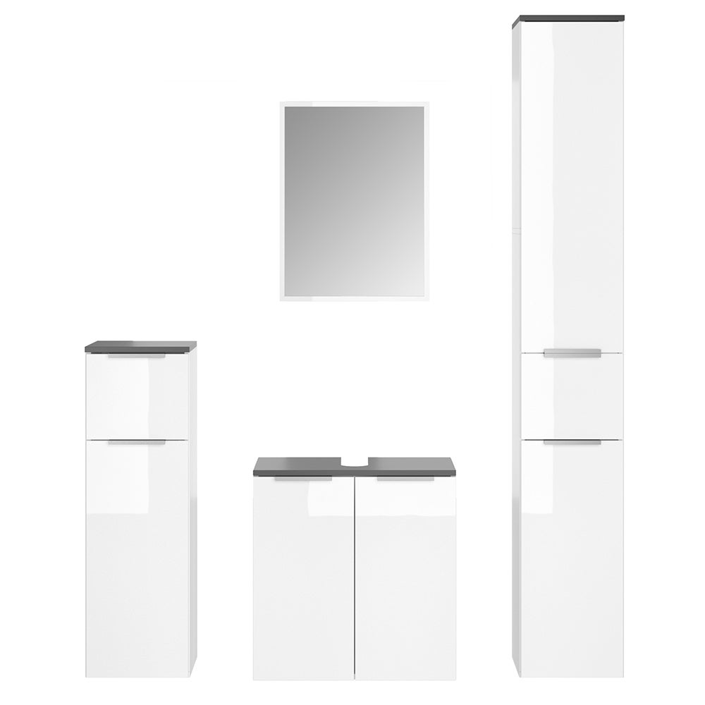 Vicco Zestaw mebli łazienkowych Otis, Biały, 4 części