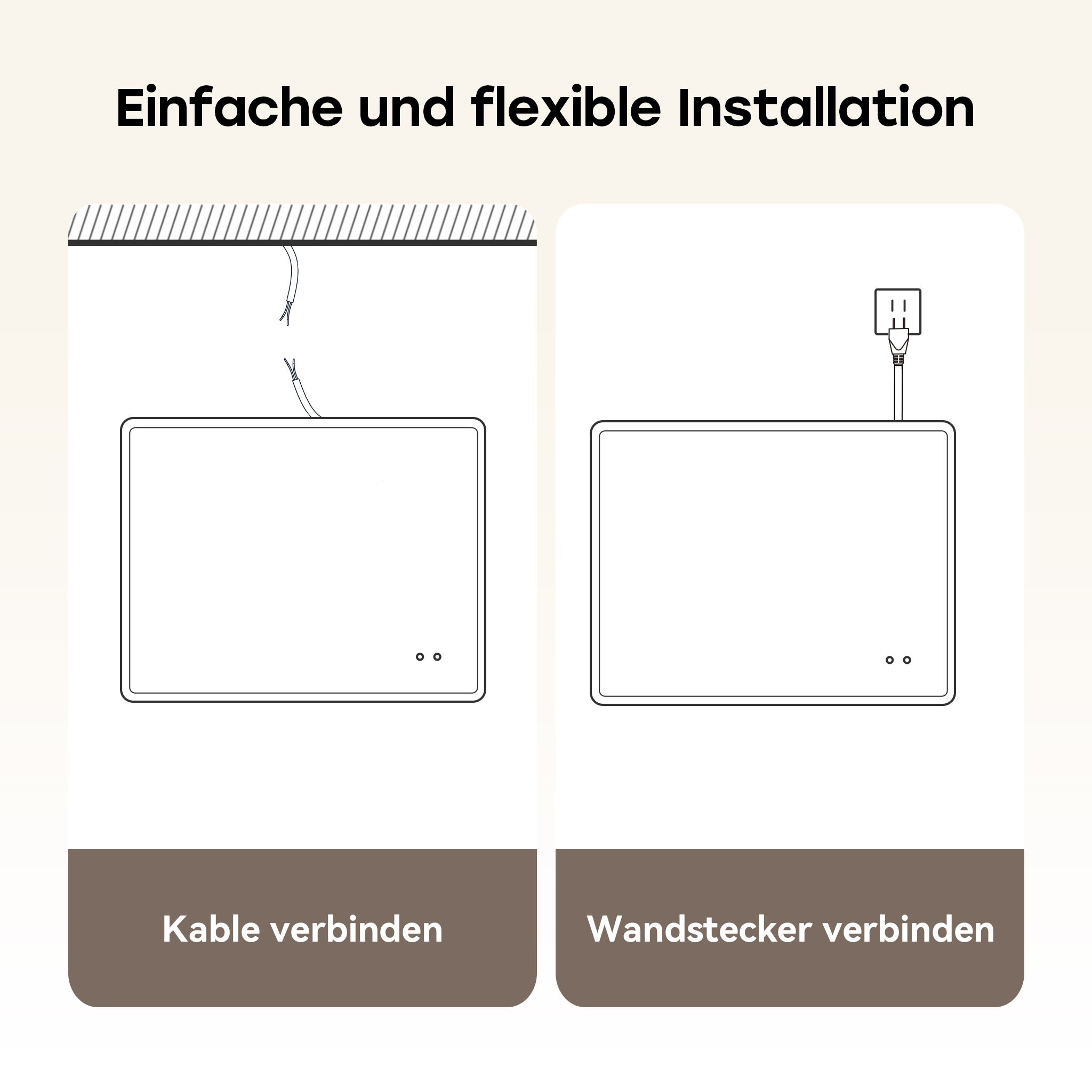 Specchio da bagno LED 50x70 cm, antiappannamento, dimmerabile, funzione memory, con pulsante Smart Touch HOROW - 9