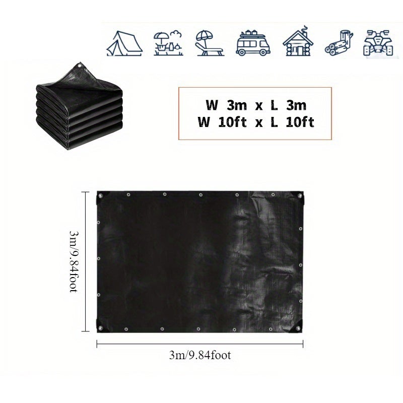Bâche extérieure en PE résistante à l'usure, toile pare-soleil thermo-isolante, toile imperméable et résistante au soleil, 3*3 mètres - 2