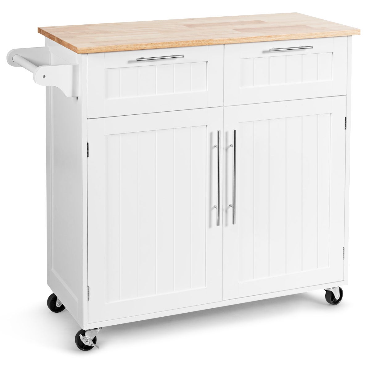 Carrello Portaoggetti 63,5 X 37 X 75 Cm Con 2 Ripiani 4 Cassetti 4 Ruote E 2 Freni Verde 85155542