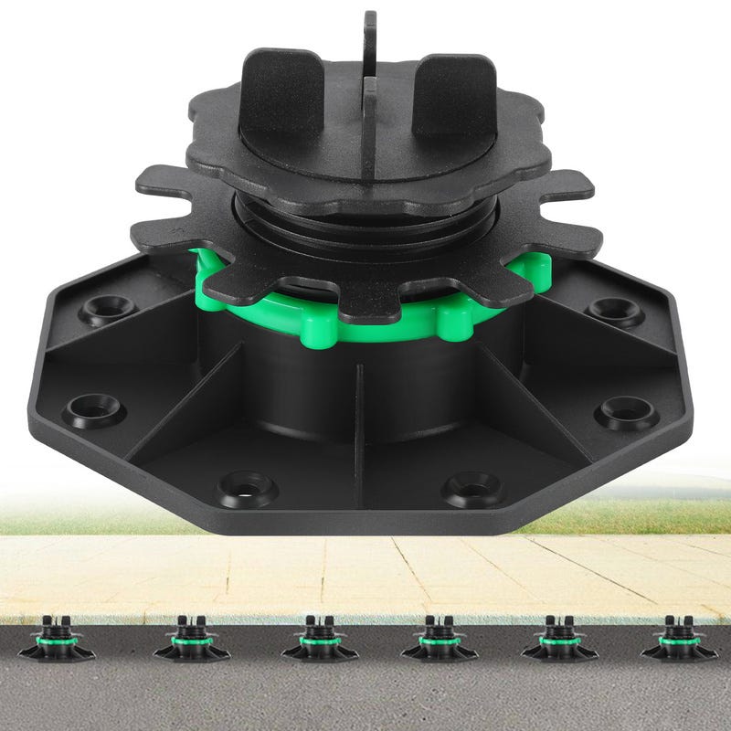 Lot de 100 plots réglables avec anneau de fixation plot pour terrasse ...