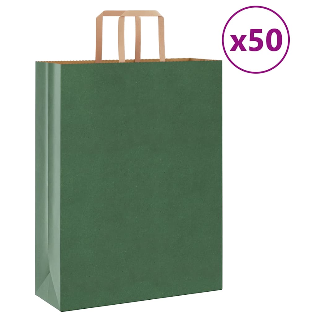 sacs-en-papier-kraft-50-pcs-sacs-kraft-avec-poign-es-vert-32x12x42-cm