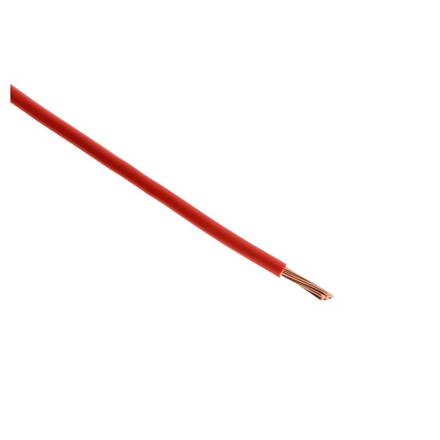 Fil électrique H07V-R 6mm² rouge - 10m - Zenitech
