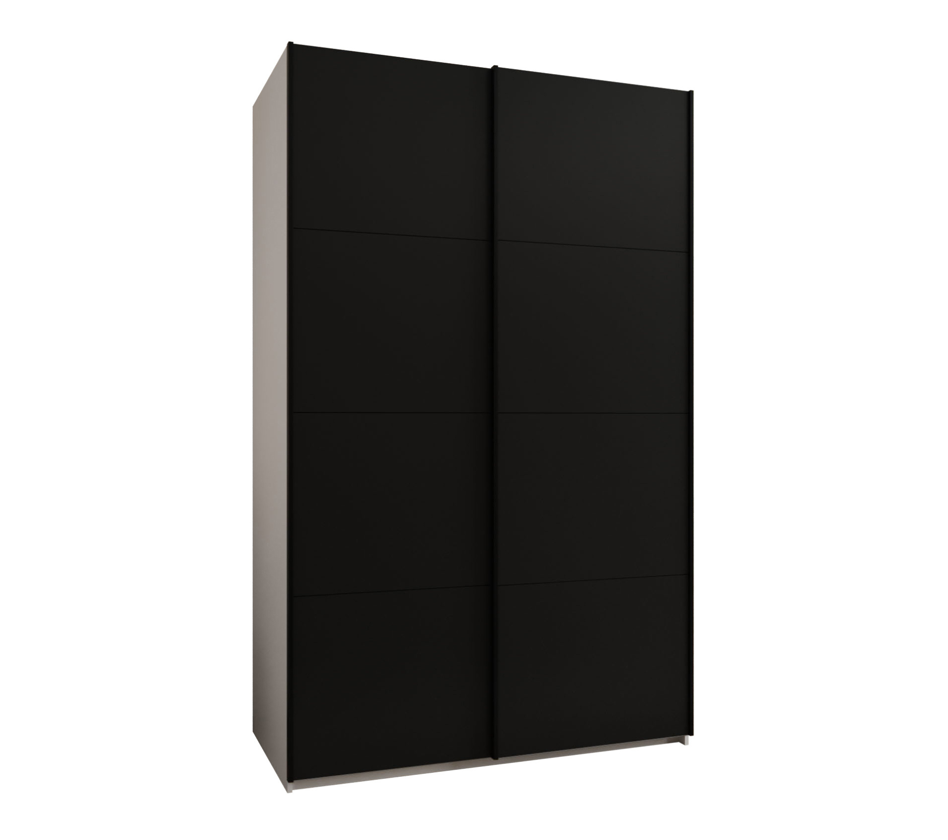 Szafa przesuwna wysoka Lux 1 160 x 64 x 245,5 cm biały + czarny + u. czarny - Abiks Meble