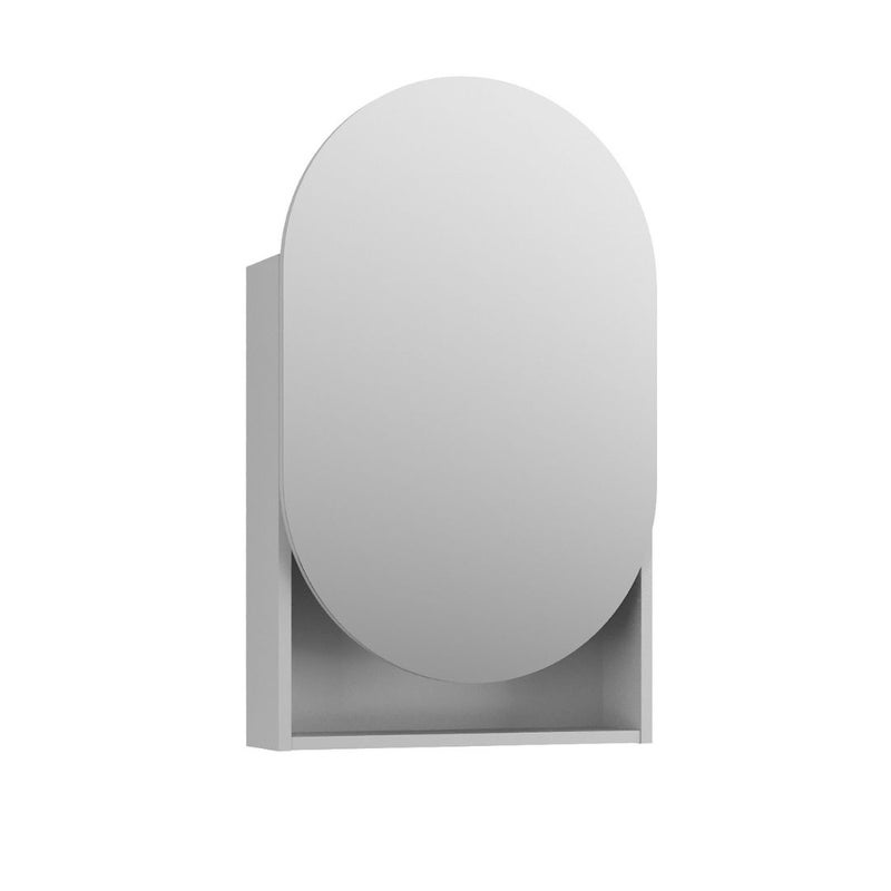 Szafka łazienkowa lustrzana MOSS 50 cm jasno szary półmat