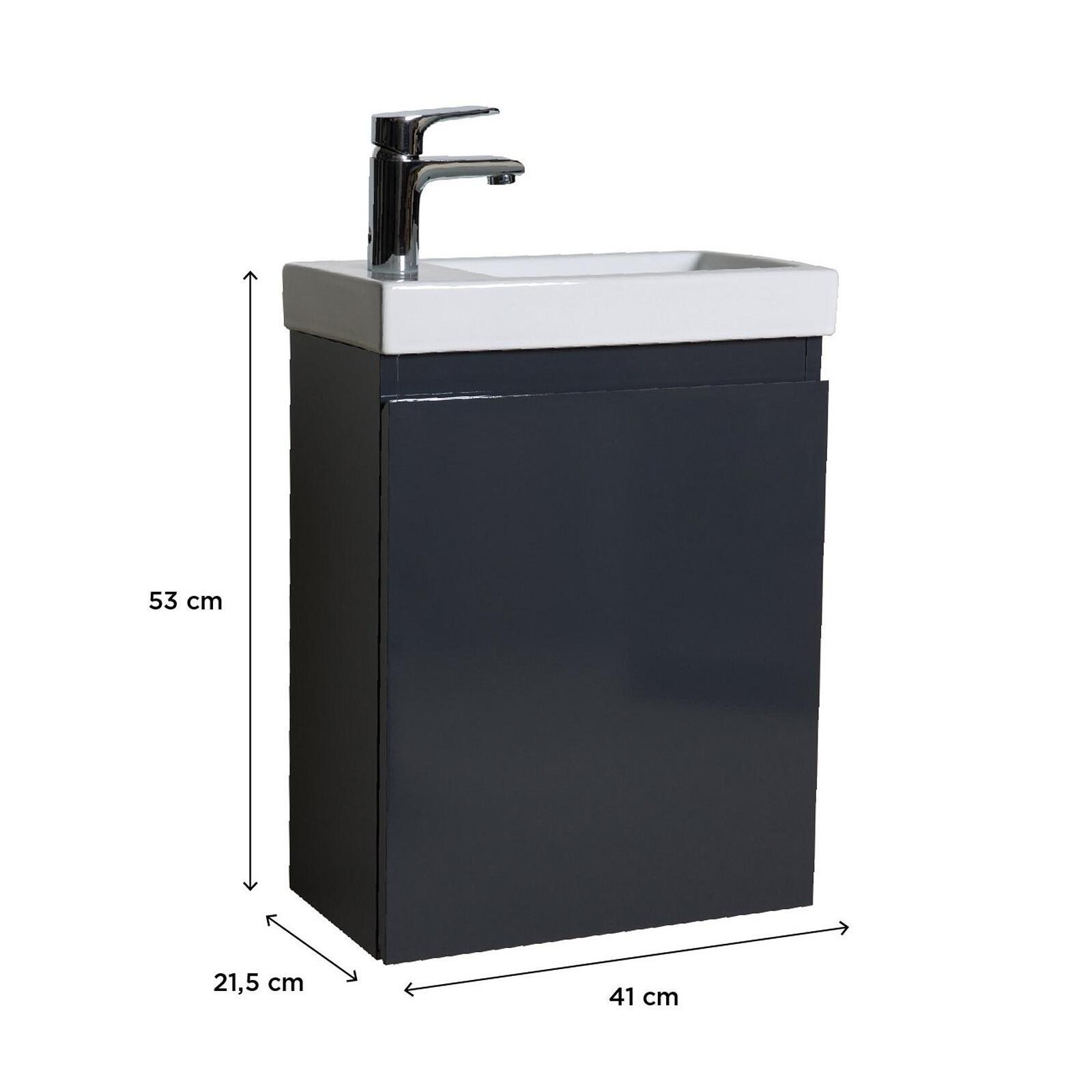 Meuble lave-mains LISA suspendu 41 cm - 3