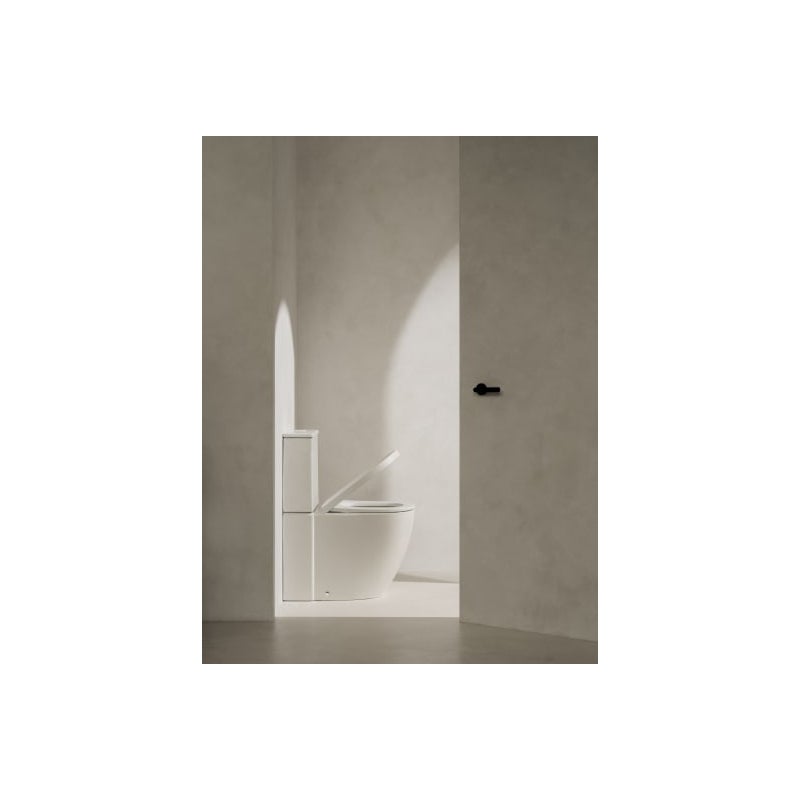 Roca Pack Meridian: sanita completa Rimless Vortex encostada à parede com saída dupla, autoclismo de alimentação inferior e tampa com fecho suave - 6