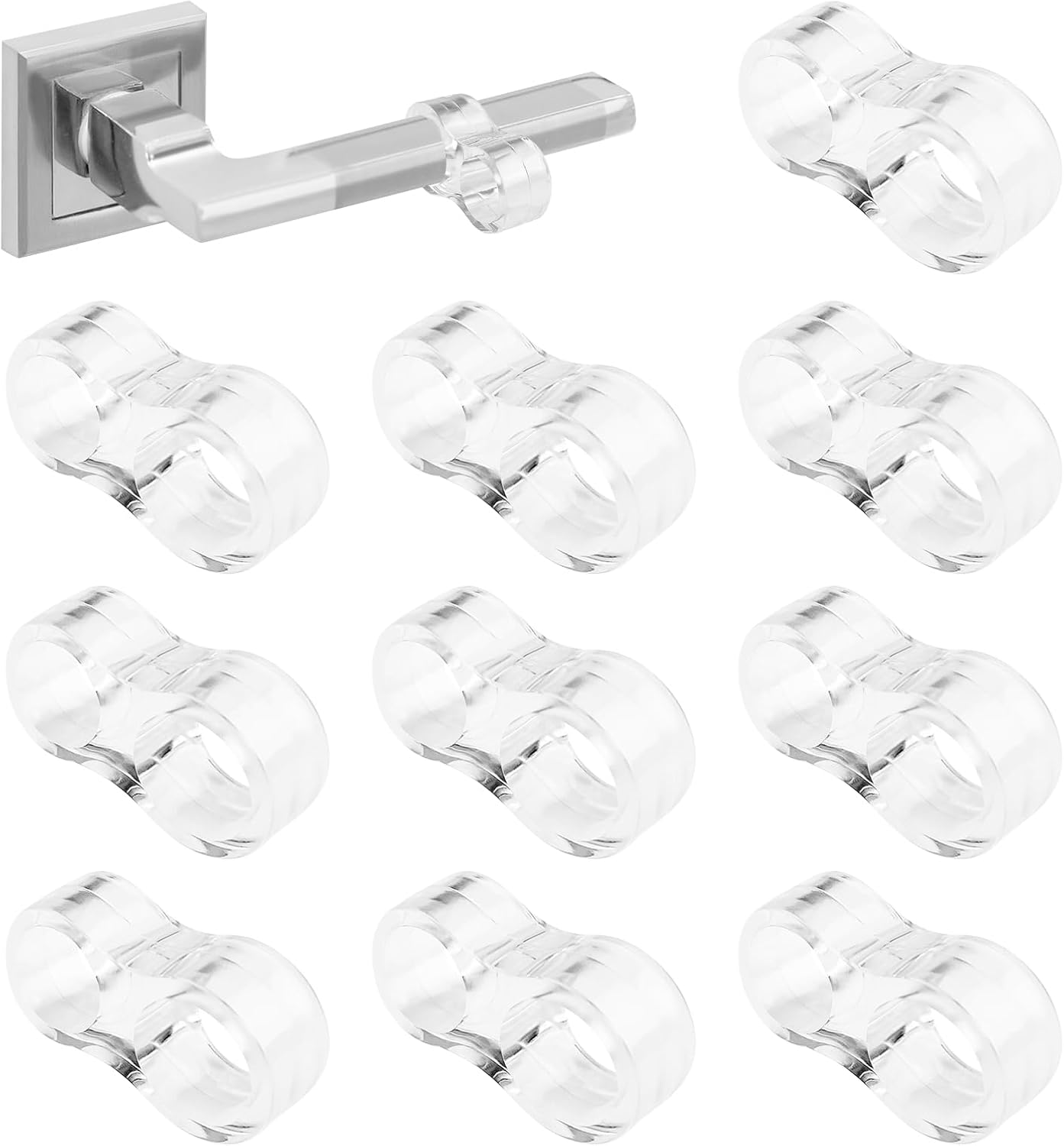 Lot De 6 Portes-couverts Transparents Motif Teckel - Vintage - Occasion