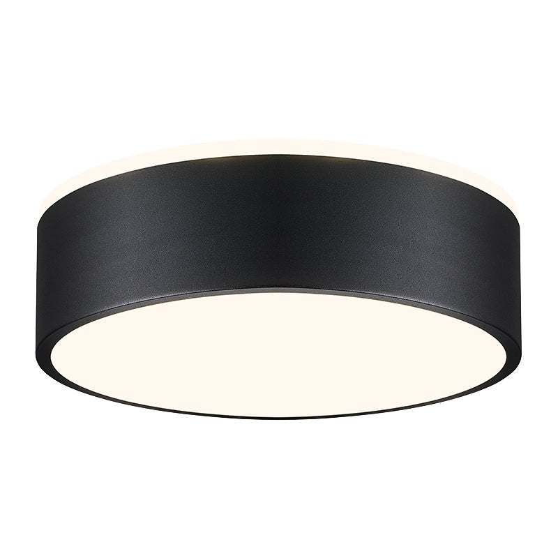 Czarna lampa sufitowa LED, prosta, nowoczesna okrągła lampa sufitowa, oświetlenie przejścia, średnica 24 cm, trójkolorowe ściemnianie