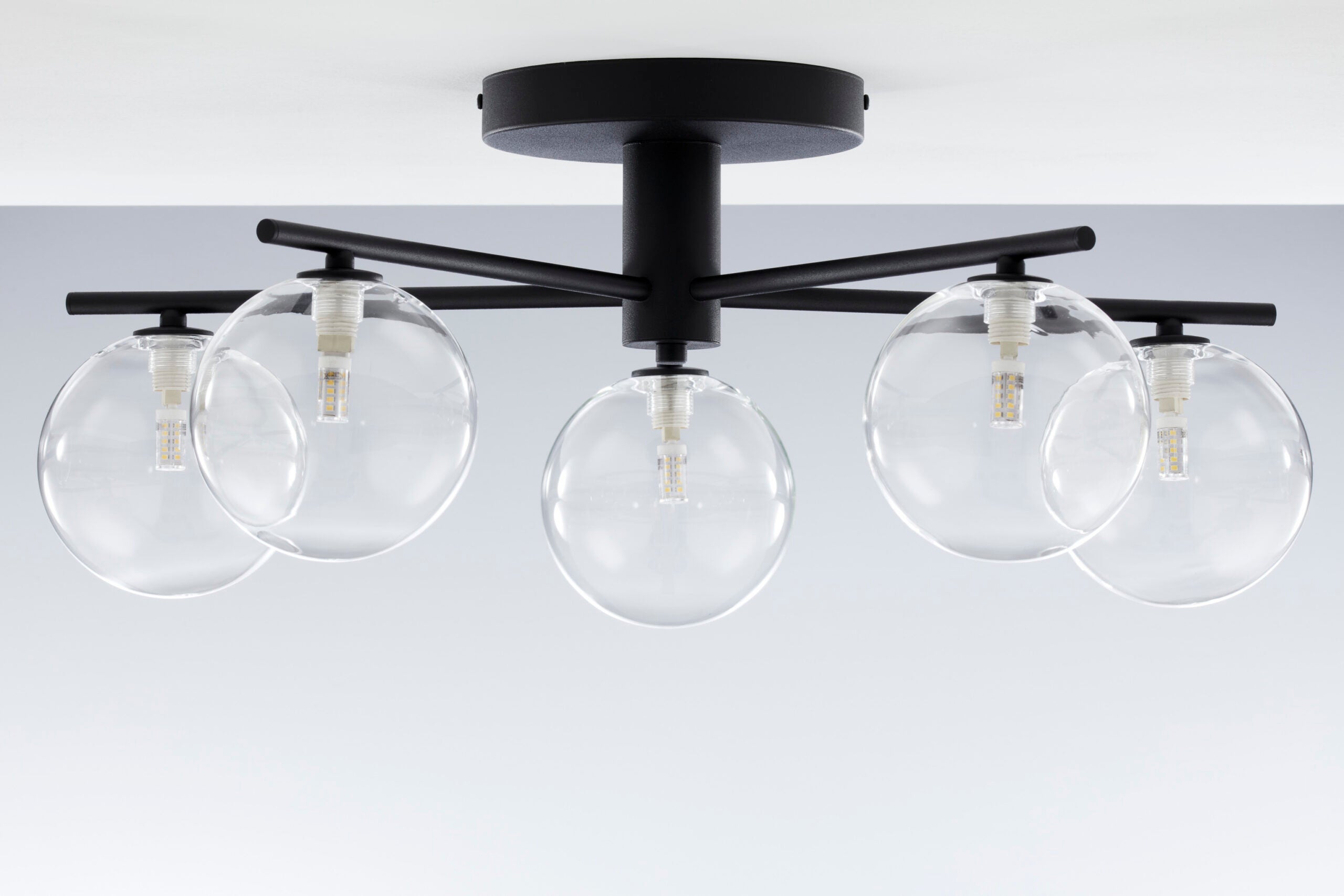 Lampa sufitowa PRATO czarna 5xG9x8W metal wym:27x66x66cm IP20 Jupiter