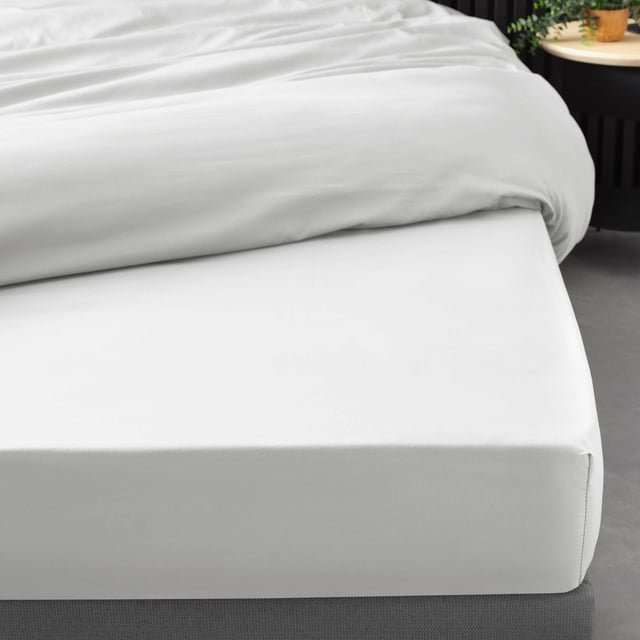 Drap Housse 140 x 190 cm – Percale Unie 78 Fils – Blanc