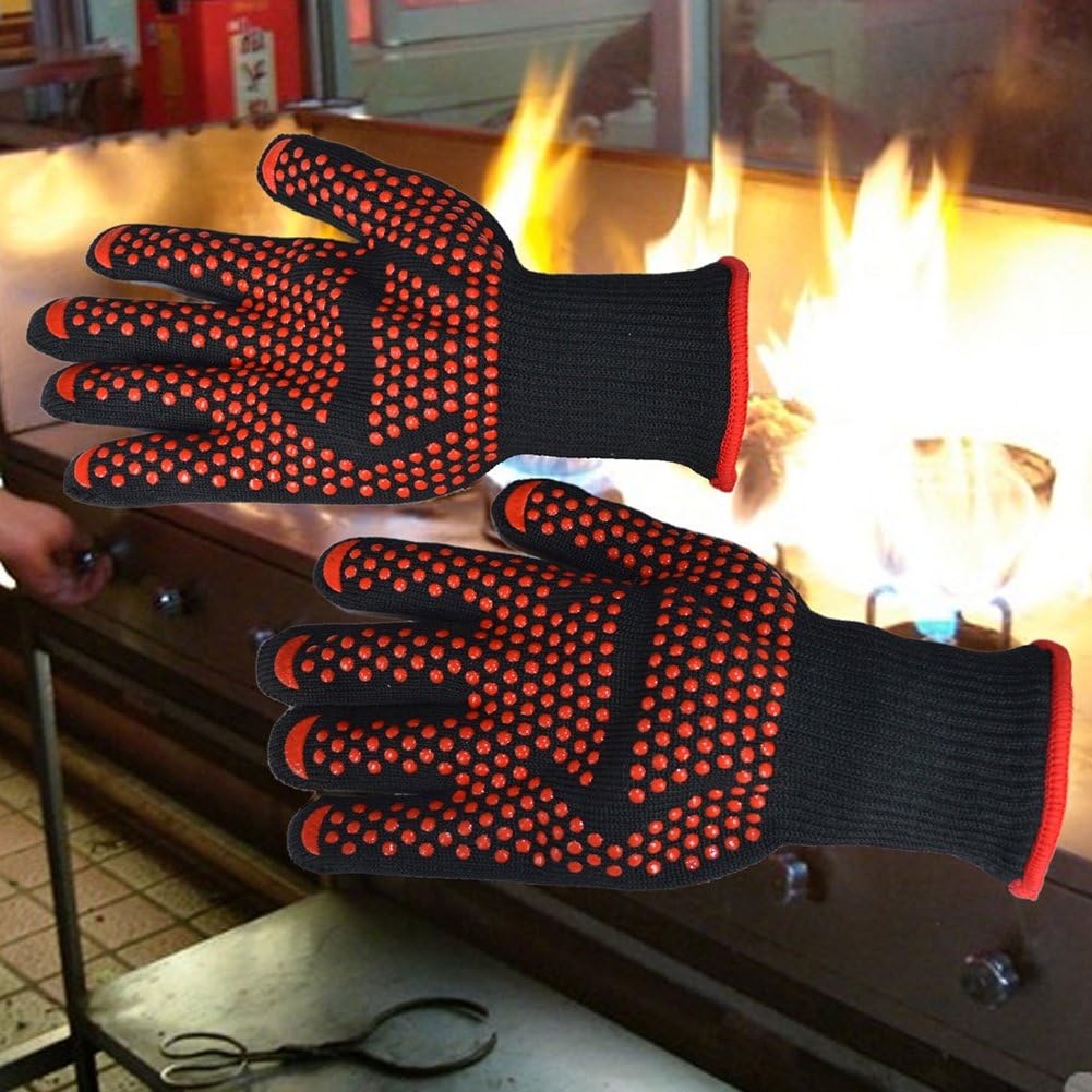 Gants De Barbecue - Gants Résistants À La Chaleur Jusqu'à 800°c - Fibre