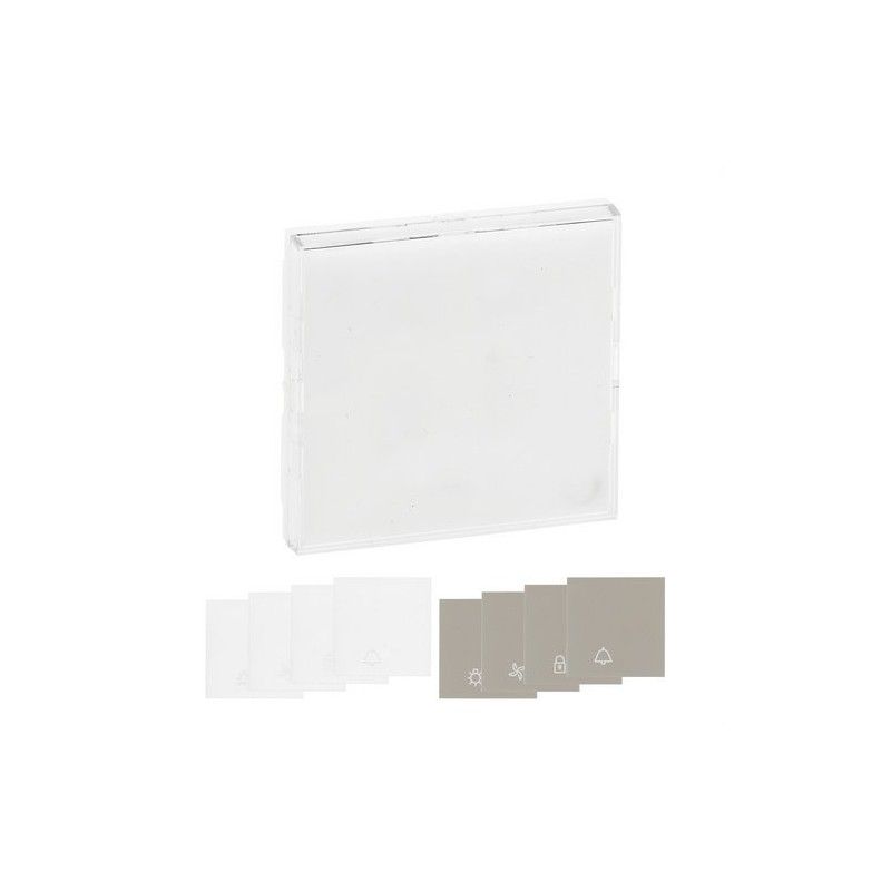Touche avec Étiquetage pour Interrupteur LEGRAND Niloé Step 864111 - Blanc - PC - 2