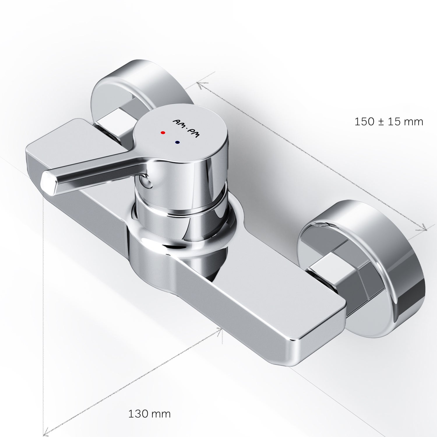 Mitigeur mécanique de douche Robinet de douche Chromé, X-Joy S FXB20000 AM.PM - 8