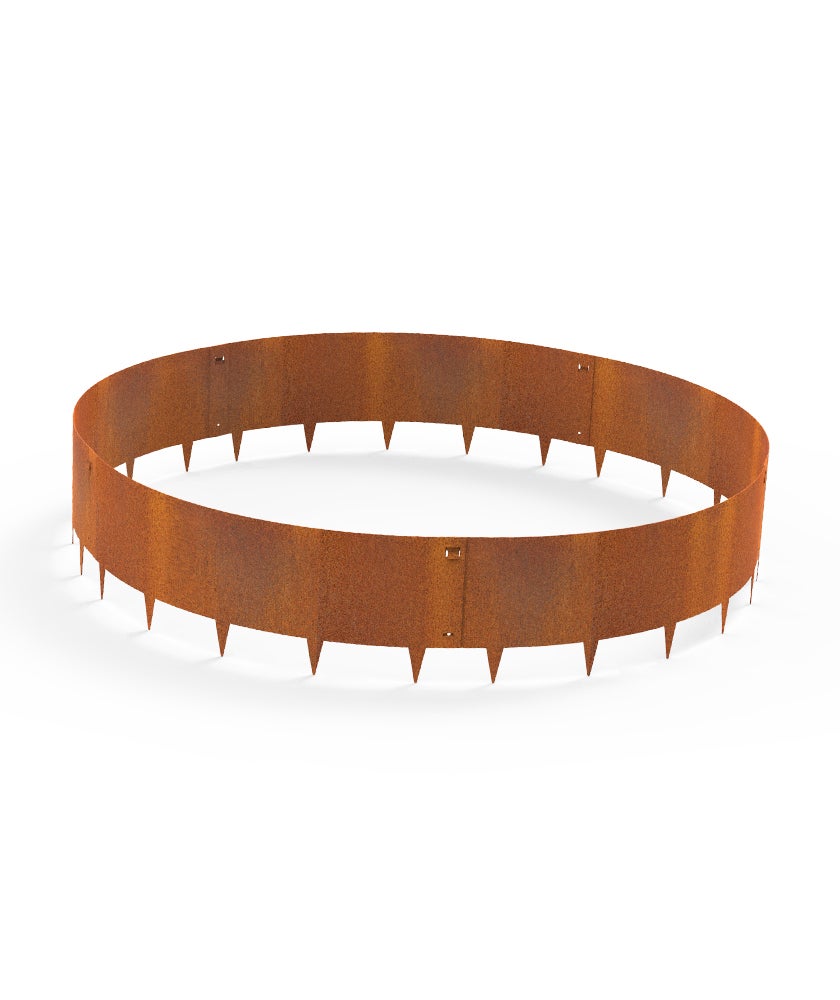 10pcs Bordure de Jardin Métal Acier Corten Brut 100x26,5cm épaisseur 1,5mm - madecoupesurmesure - 2