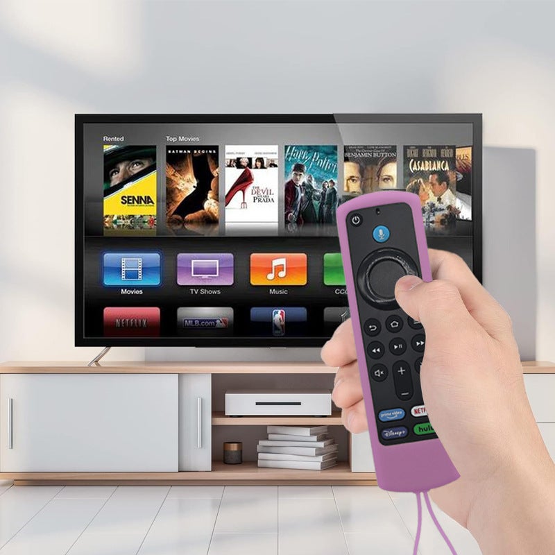 Custodia In Silicone Per Telecomando Fire TV Stick 4K 2018 - Grigia Con Cordino Antiscivolo