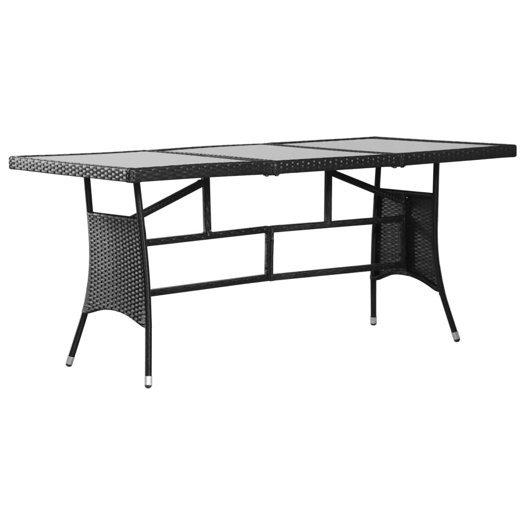 Tavolo Quadrato e 4 Poltrone in Poly Rattan