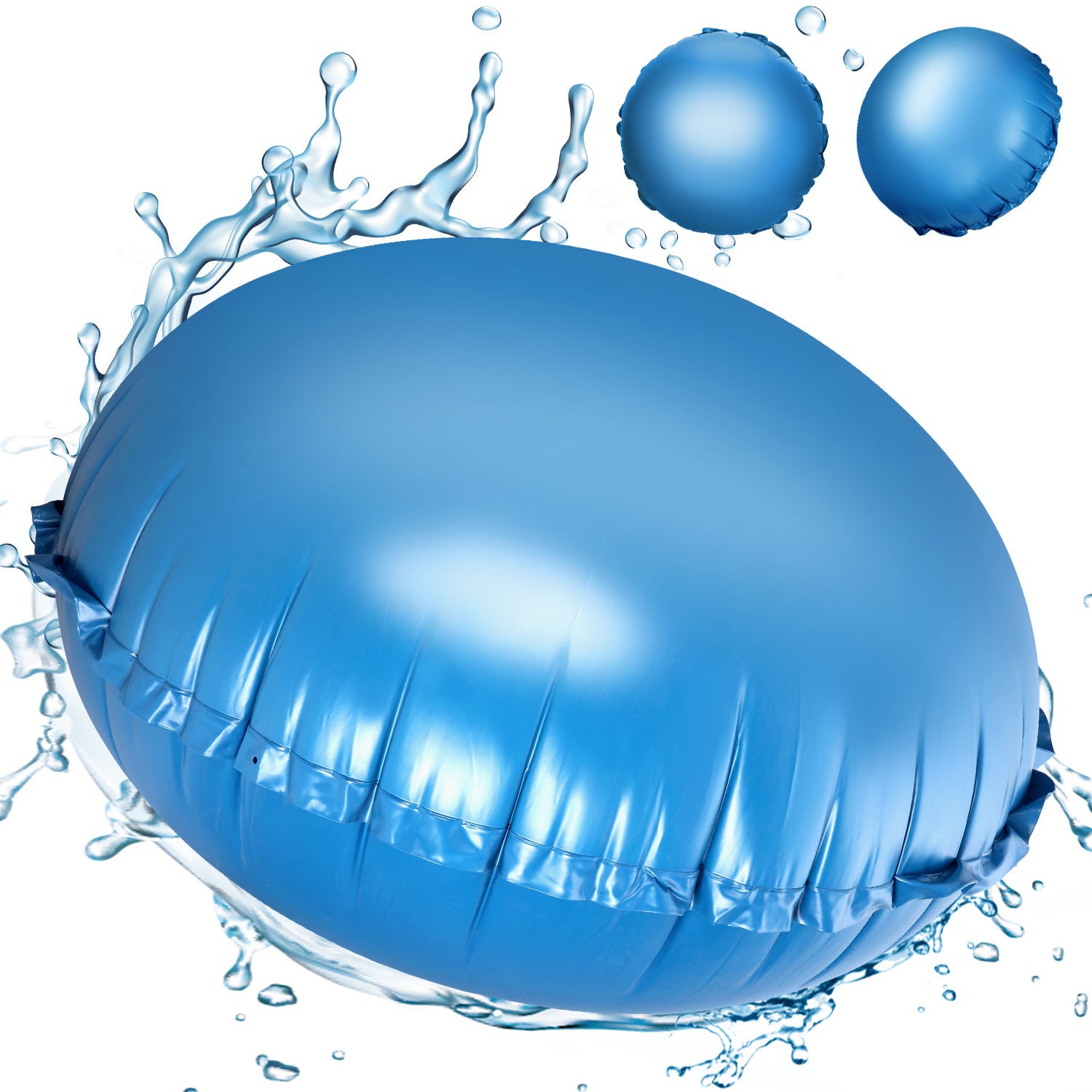 Cuscino invernale per piscina con corda, 120 x 120 cm, gonfiabile, in PVC, per piscine fuori terra, copertura invernale per piscina