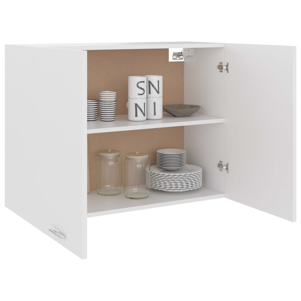 Meuble suspendu Blanc 80 x 31 x 60 cm Bois d'ingénierie - 4