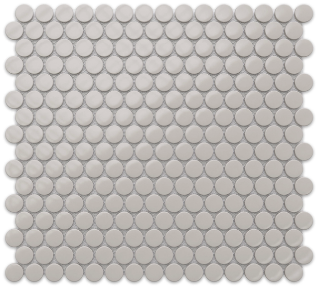 Mosaïque en céramique sur maille pour salle de bain ou cuisine 29.3cm x 31.7cm - Grey bubbles