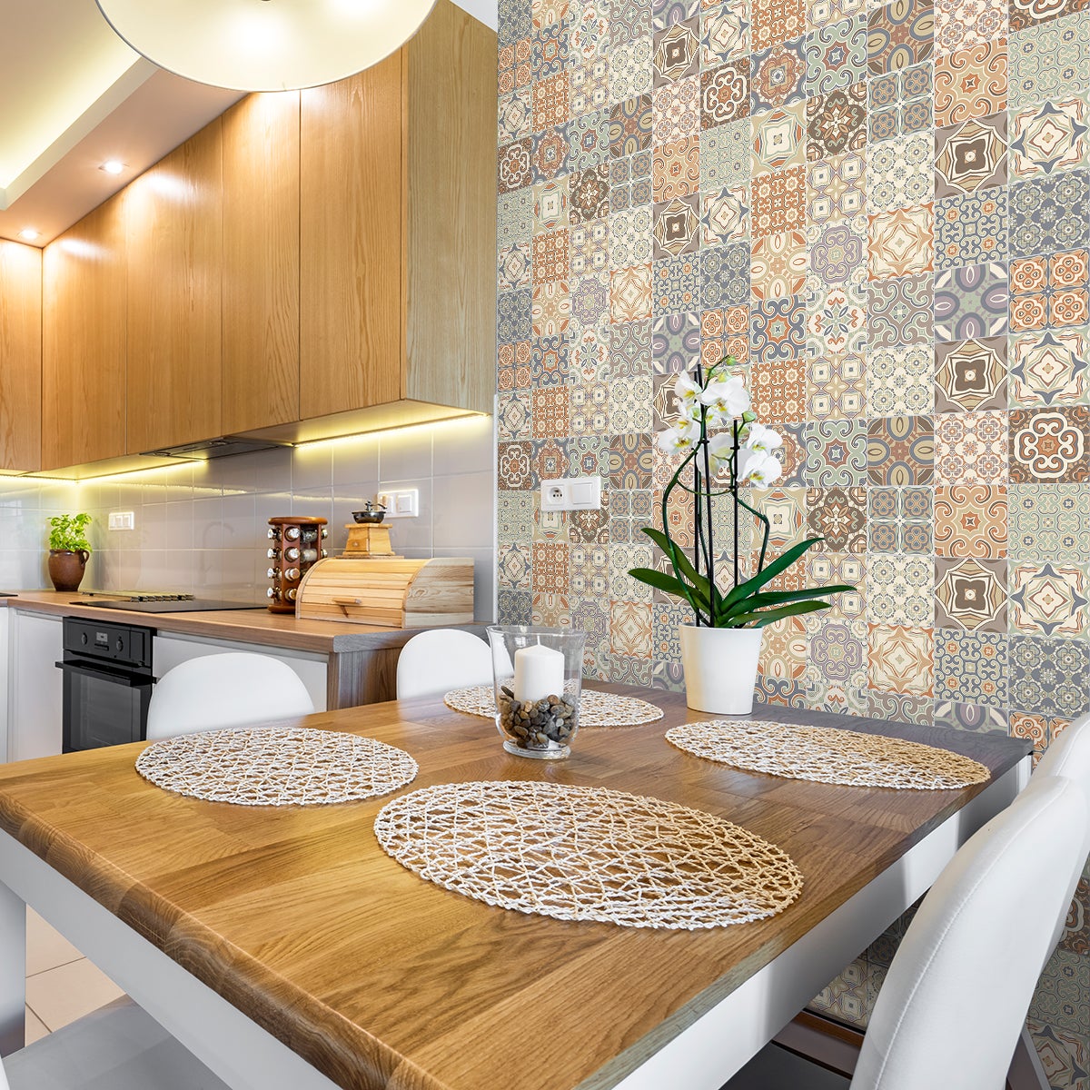 24 vinilos baldosas de cemento azulejos adriano - adhesivo de pared - revestimiento sticker mural decorativo - 24stickers20x20cm