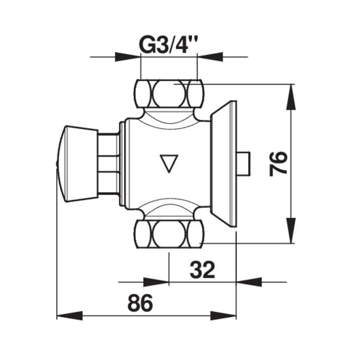 Robinet d'urinoir - avec 2 raccords - PRESTO 60 - Presto - 2