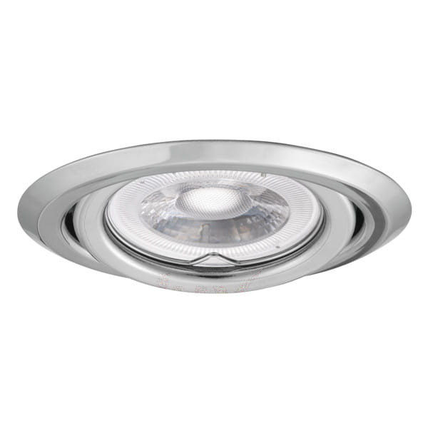 Oprawa sufitowa wpuszczana Argus chromowana 1xGX5.3x50W okrągła ruchoma wym: 10 x 10 cm metal Kanlux