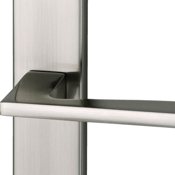 2 poignées de porte DESIGN entrée de Clé, Métal nickel mat entraxe 195 mm, chambre - 3