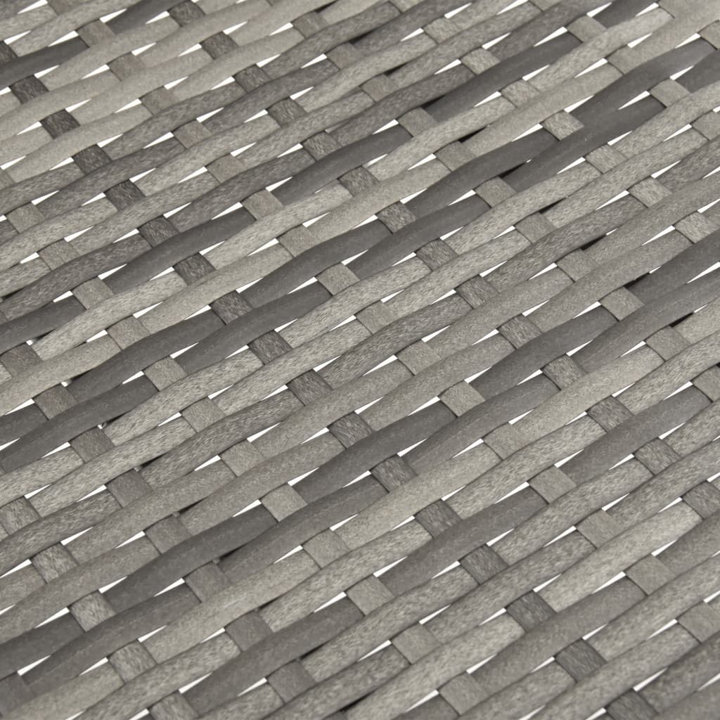 Chaises empilables d'extérieur 4 pcs Gris Résine tressée - 2