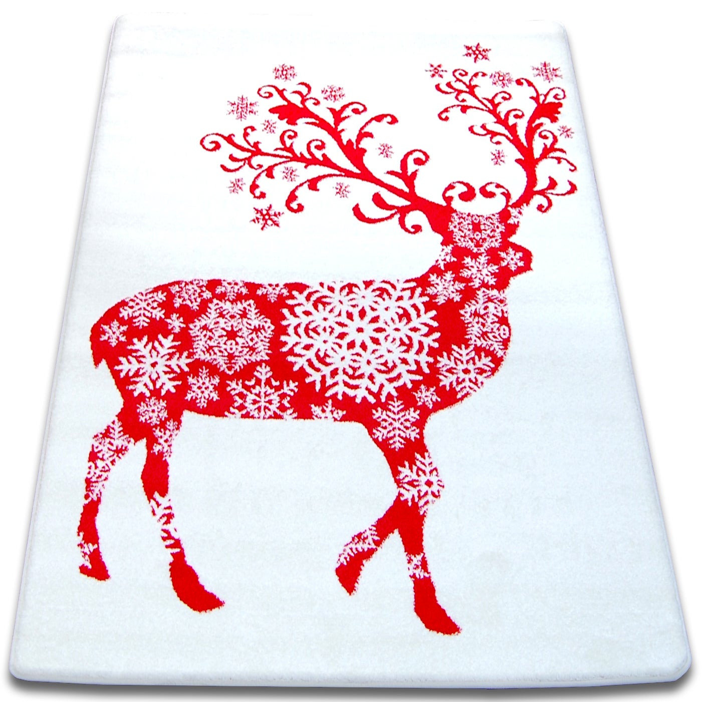 Dywan XMAS - F788 krem/czerwony 133x190 cm