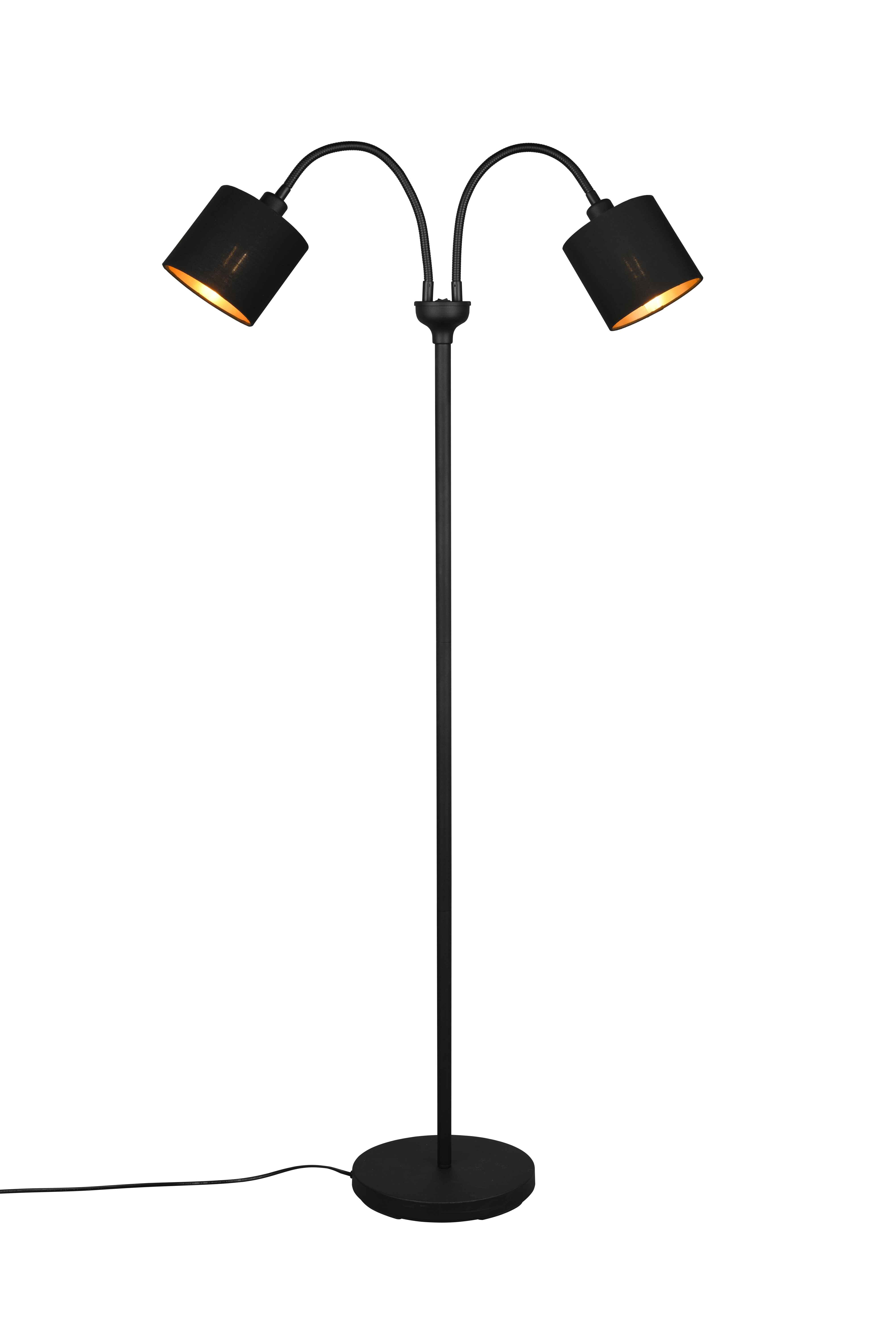 Lampa podłogowa stojąca Tommy złoto-czarna 2xE14x40W wym: 130 x 60 x 25 cm metal RL