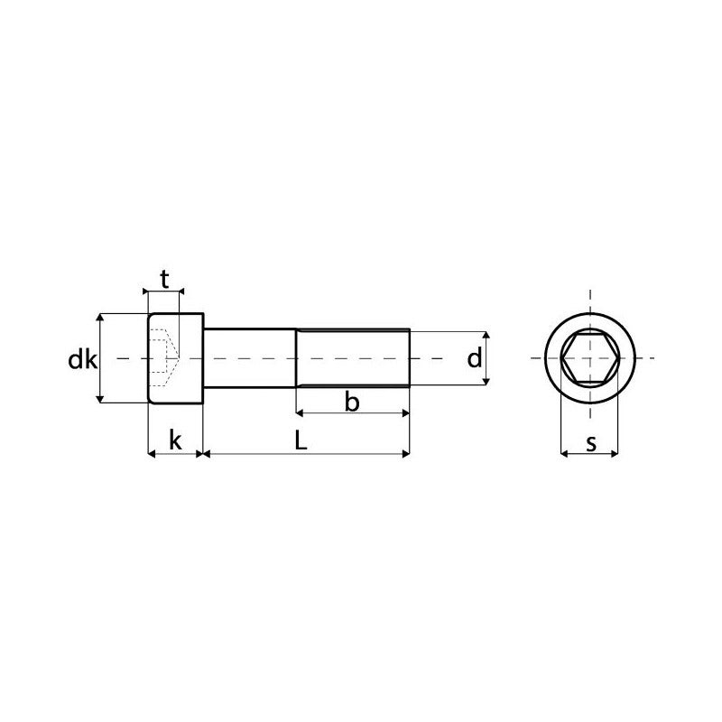 Vis à métaux tête cylindrique 6 pans creux A2 DIN 912 4X8 boîte de 100 ACTON 672014X8 - 2