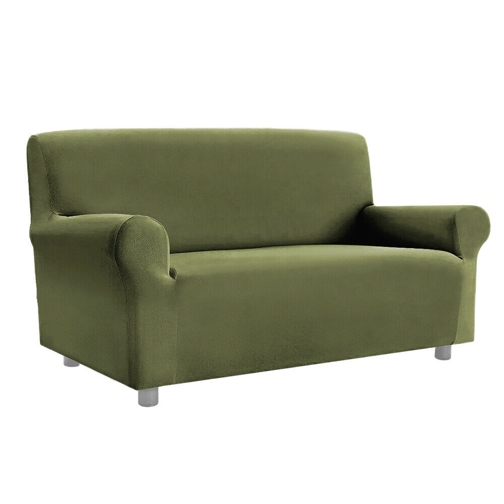 Funda de sofá elastizado 2 asientos universales con reposabrazos 100% made in italy sillón sofa saver verde