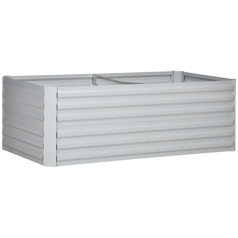 Hochbeet aus Stahl, Pflanzbeet Frühbeet Gartenbeet Blumenkasten 180x90x60 cm für Garten Balkon Terrasse