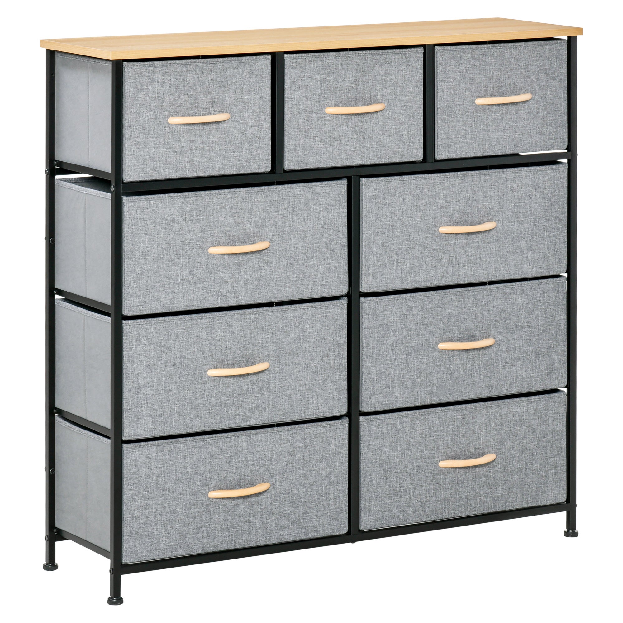 Commode 9 tiroirs meuble de rangement tiroir en tissu pliant ...