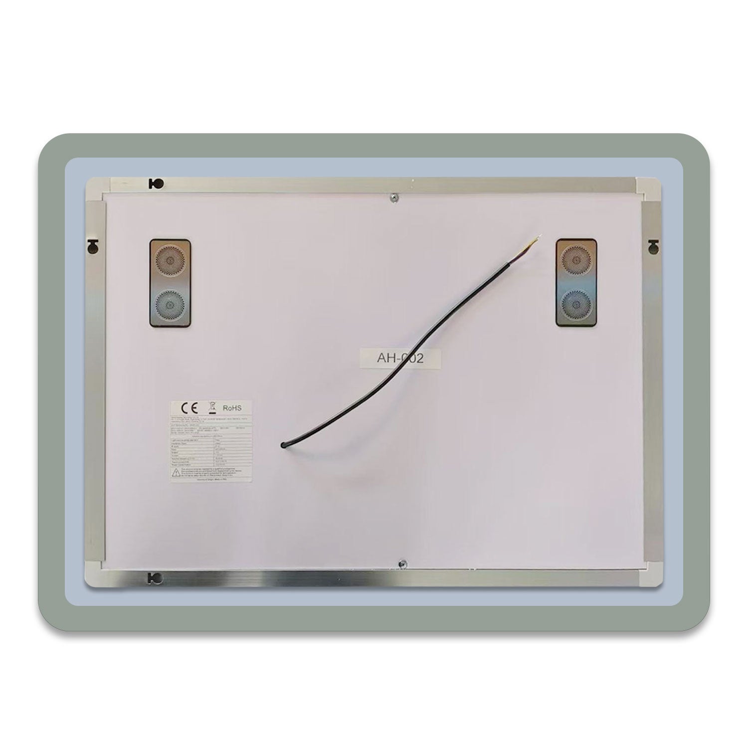 AICA Miroir lumineux rectangulaire 120 x 70cm, bluetooth + 3 couleurs + dimmable + horloge + anti-buée + mémoire, miroir salle de bain mural - 9