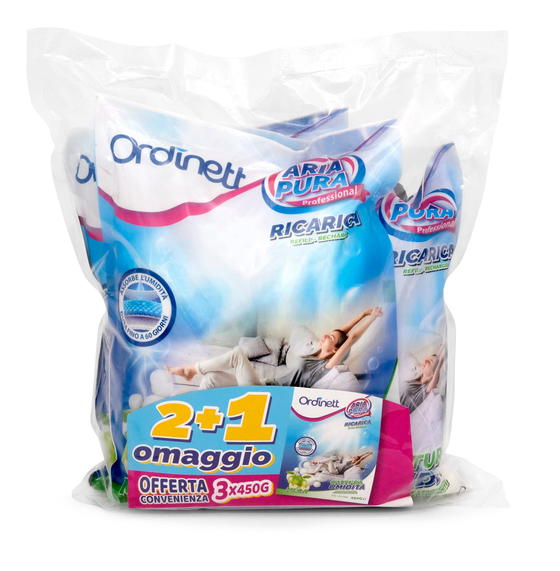 Ricarica Cristalli Deumidificatore Lavanda 450g - 3 Pezzi Contro Umidità E Muffa Per Casa, Auto E Camper - Foto 3